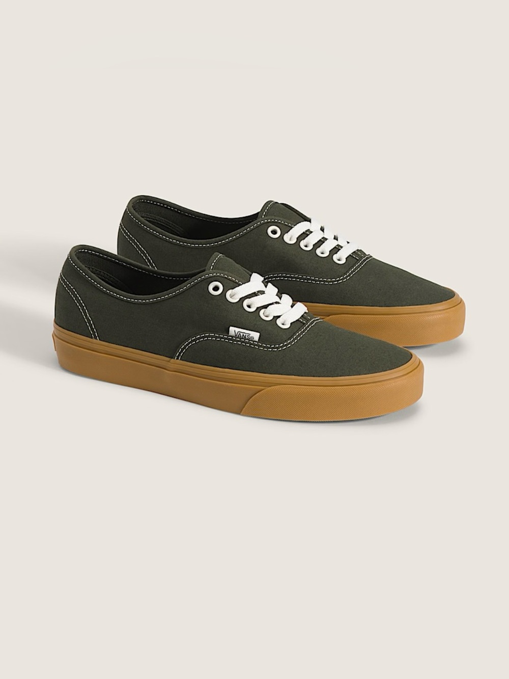 Vans Authentic Shoe Gum Obsidian Fern Green Women 9.0 US